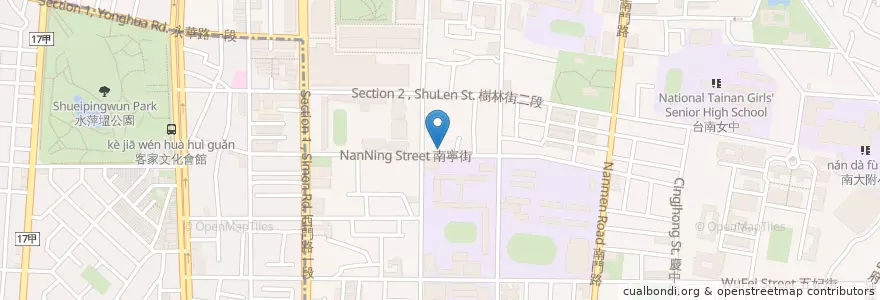 Mapa de ubicacion de 南門派出所 en تایوان, 臺南市, 中西區, 南區.