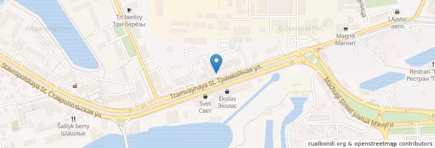 Mapa de ubicacion de Травматологическое отделение en Rússia, Distrito Federal Do Sul, Krai De Krasnodar, Городской Округ Краснодар.