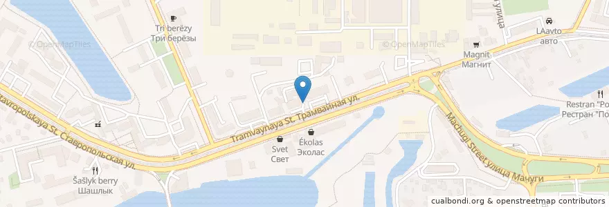 Mapa de ubicacion de Банк "Возрождение" en Rusia, Южный Федеральный Округ, Краснодарский Край, Городской Округ Краснодар.