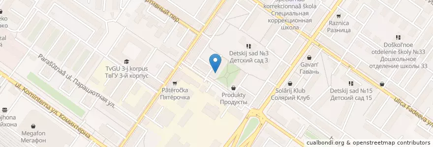 Mapa de ubicacion de У Степана en Rusland, Centraal Federaal District, Тверская Область, Городской Округ Тверь, Калининский Район.