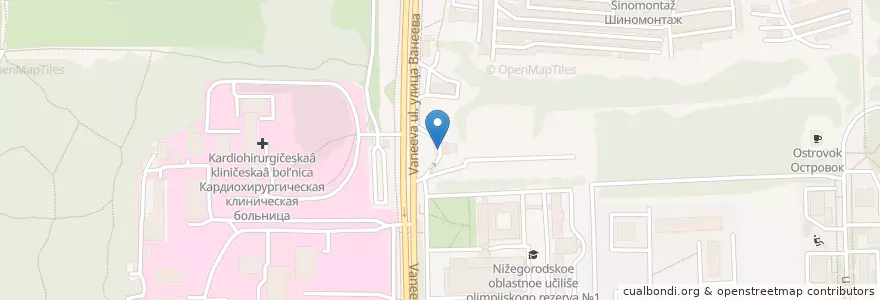 Mapa de ubicacion de Лукойл en Rusia, Приволжский Федеральный Округ, Óblast De Nizhni Nóvgorod, Городской Округ Нижний Новгород.