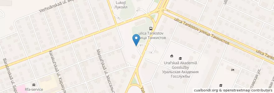 Mapa de ubicacion de Новатек en Rusia, Уральский Федеральный Округ, Óblast De Cheliábinsk, Челябинский Городской Округ.