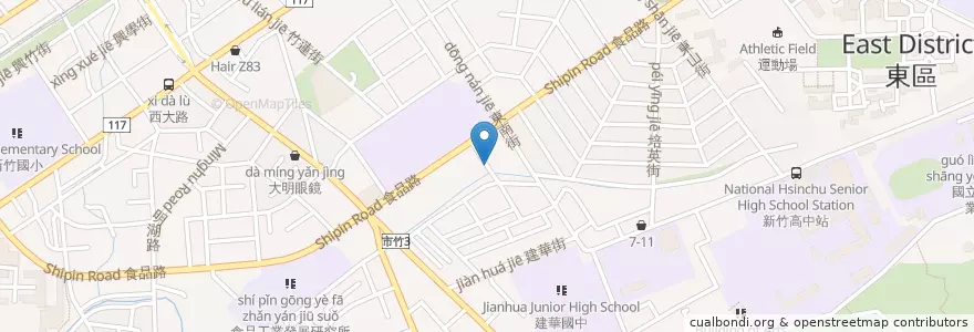 Mapa de ubicacion de 海島咖啡 en 타이완, 타이완성, 신주시, 둥구.