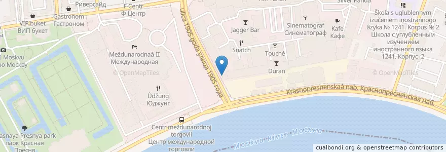 Mapa de ubicacion de Бочка en روسيا, Центральный Федеральный Округ, Москва, Центральный Административный Округ, Пресненский Район.