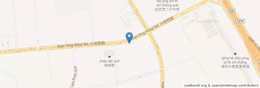 Mapa de ubicacion de 壳牌加油站 en 中国, 北京市, 河北省, 海淀区.