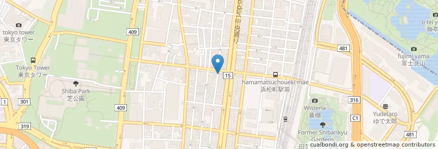 Mapa de ubicacion de つけめん はぐれ屋 en Japonya, 東京都, 港区.