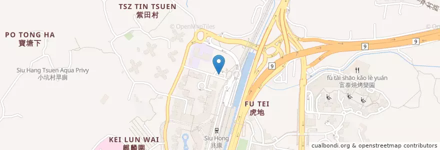 Mapa de ubicacion de 兆康苑 Siu Hong Court en Chine, Hong Kong, Guangdong, Nouveaux Territoires, 屯門區 Tuen Mun District.