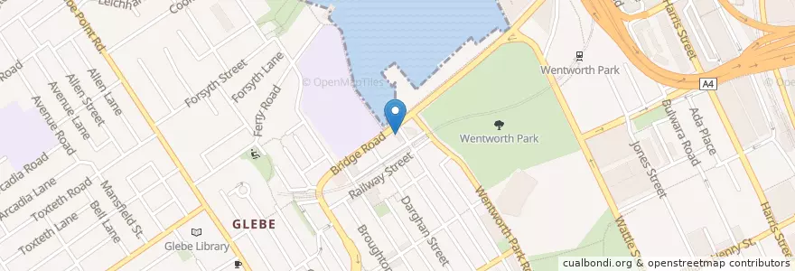 Mapa de ubicacion de Kauri Foreshore Hotel en Austrália, Nova Gales Do Sul, Council Of The City Of Sydney, Sydney.