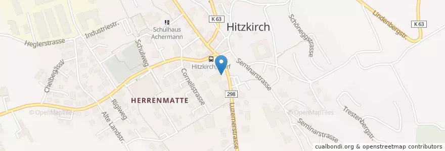 Mapa de ubicacion de Luzerner Kantonalbank en Schweiz/Suisse/Svizzera/Svizra, Luzern, Hitzkirch.