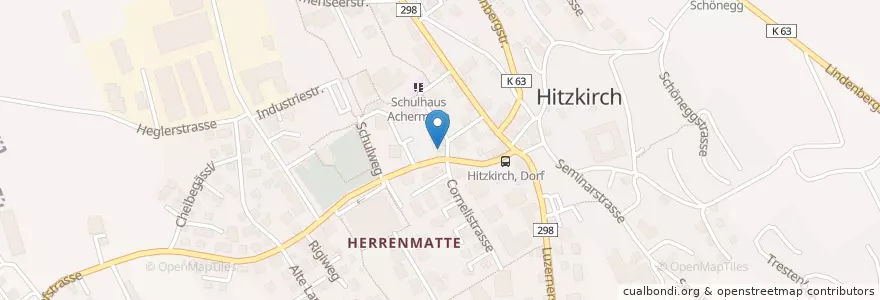 Mapa de ubicacion de Raiffeisenbank Hitzkirchertal en 瑞士, Luzern, Hitzkirch.
