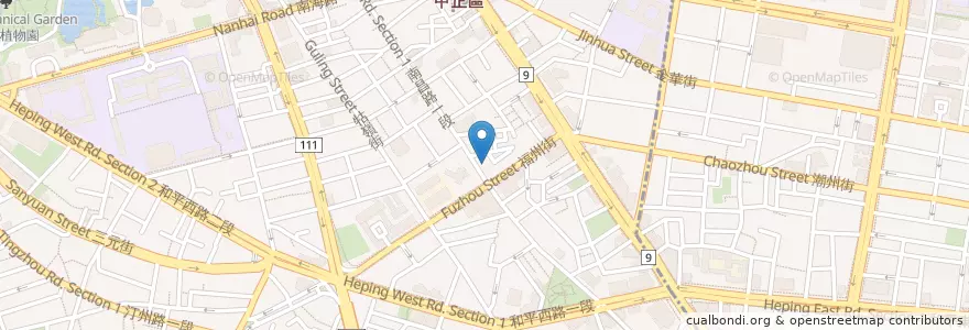 Mapa de ubicacion de 怡客咖啡 en Taiwán, Nuevo Taipéi, Taipéi, 中正區.