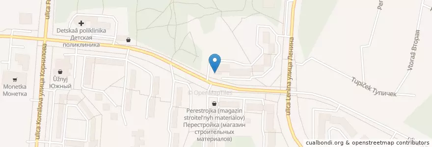 Mapa de ubicacion de Газпромбанк en Russie, District Fédéral De L'Oural, Oblast De Sverdlovsk, Горнозаводской Управленческий Округ, Новоуральский Городской Округ.