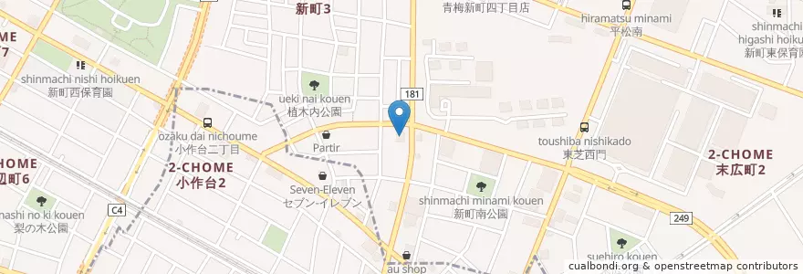 Mapa de ubicacion de すし市場 なか安 青梅店 en Jepun, 東京都, 青梅市.