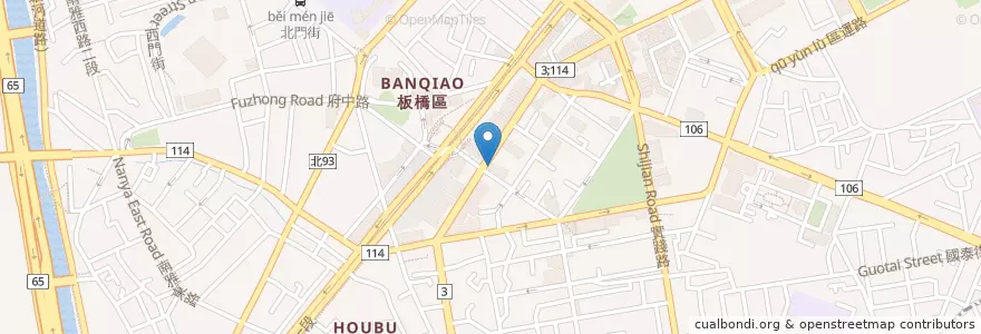 Mapa de ubicacion de 佑全藥妝 en 臺灣, 新北市, 板橋區.