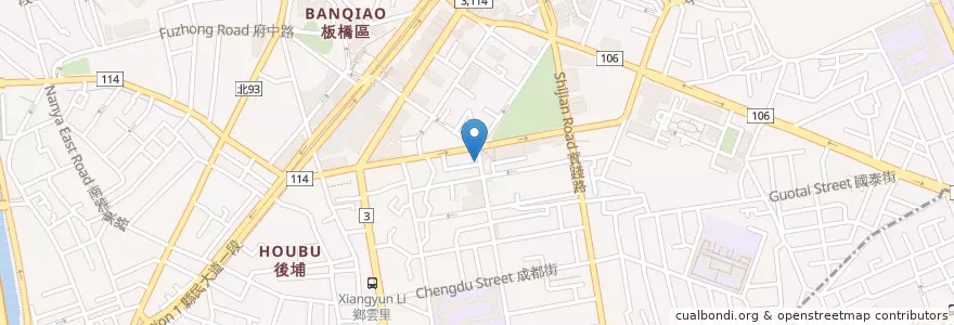 Mapa de ubicacion de 四季便當 en تايوان, تايبيه الجديدة, 板橋區.