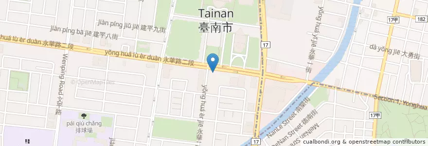 Mapa de ubicacion de Dori 烘培坊 en 臺灣, 臺南市, 安平區.