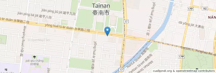 Mapa de ubicacion de Toka 東加 en 臺灣, 臺南市, 安平區.