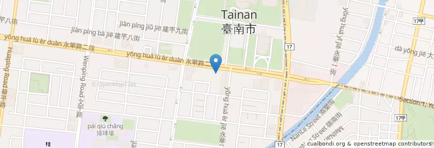 Mapa de ubicacion de 東大門 en 타이완, 타이난 시, 안핑 구.