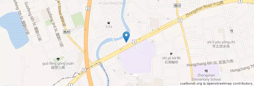 Mapa de ubicacion de 台灣中油 (武陵站) en تايوان, تاو يوان, 桃園區.