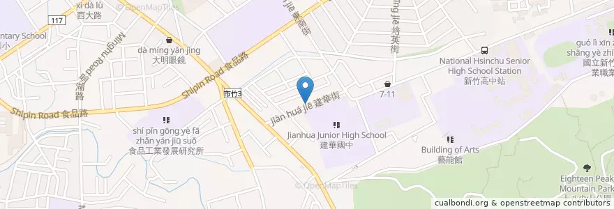 Mapa de ubicacion de 培英幼稚園 en 타이완, 타이완성, 신주시, 둥구.