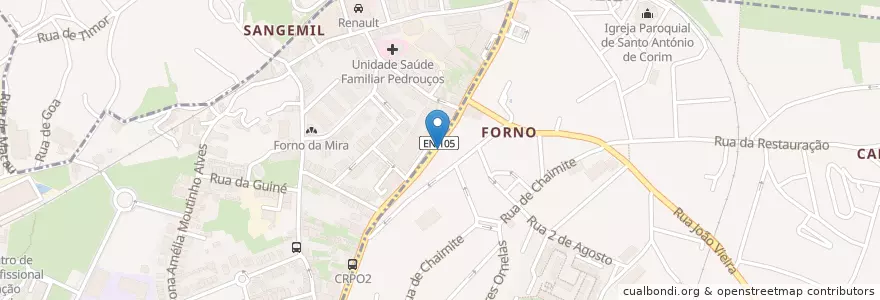 Mapa de ubicacion de Caixa Geral de Depósitos en Portugal, Norte, Área Metropolitana Do Porto, Porto, Maia, Pedrouços.