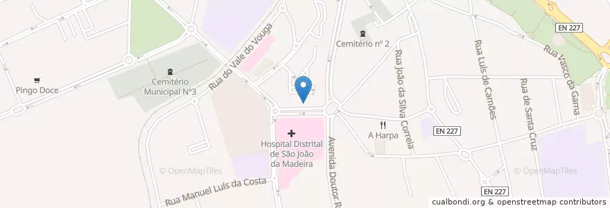 Mapa de ubicacion de Lowminosa en Португалия, Aveiro, Северный, Área Metropolitana Do Porto, São João Da Madeira, São João Da Madeira.