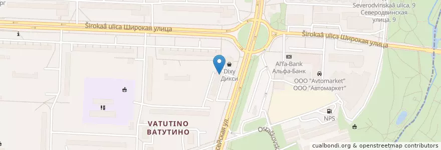 Mapa de ubicacion de Тануки en Rusya Federasyonu, Центральный Федеральный Округ, Москва, Северо-Восточный Административный Округ.