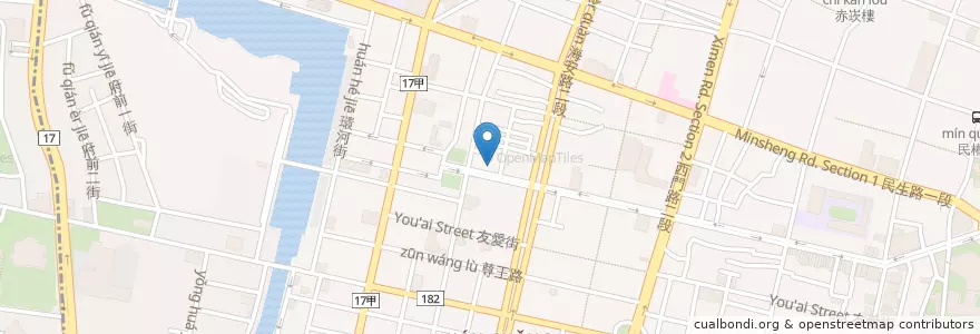 Mapa de ubicacion de 郭慧明診所 en Taiwan, Tainan, 中西區.