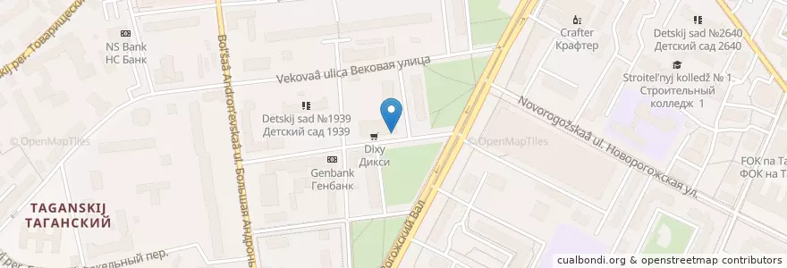 Mapa de ubicacion de Регион инвест банк en Rusland, Centraal Federaal District, Moskou, Центральный Административный Округ, Таганский Район.