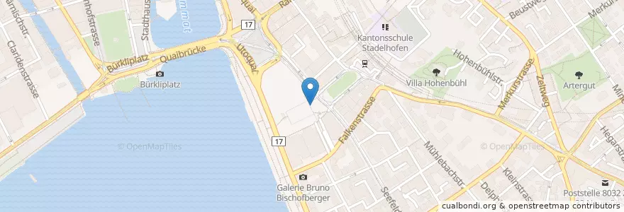 Mapa de ubicacion de Parkhaus Opéra en Schweiz/Suisse/Svizzera/Svizra, Zürich, Bezirk Zürich, Zürich.