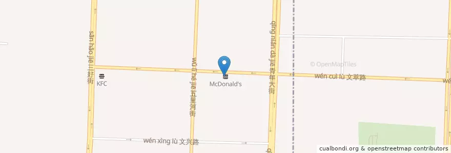 Mapa de ubicacion de McDonald's en 중국, 랴오닝성, 선양시, 허핑구, 南湖街道.