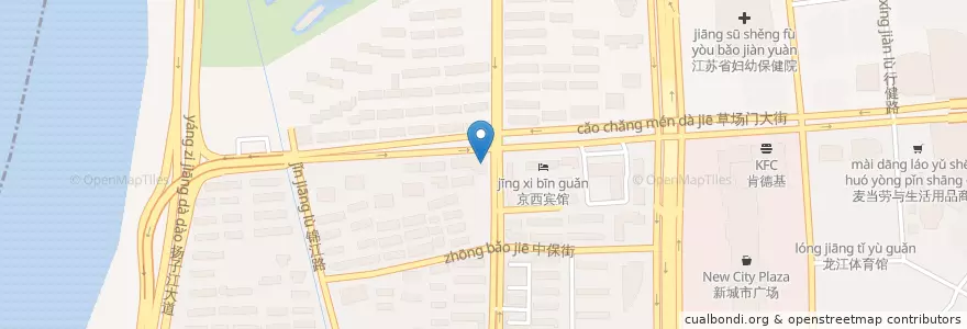 Mapa de ubicacion de 中国建设银行 en چین, جیانگسو, نانجینگ, 鼓楼区.