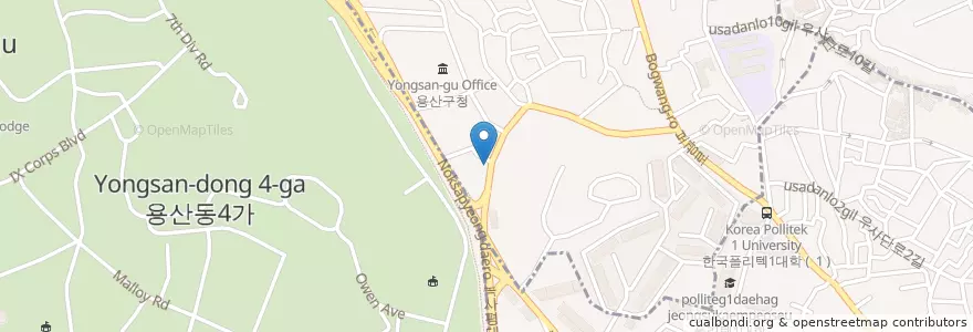 Mapa de ubicacion de 대한각 en 韩国/南韓, 首尔, 龍山區, 용산2가동.