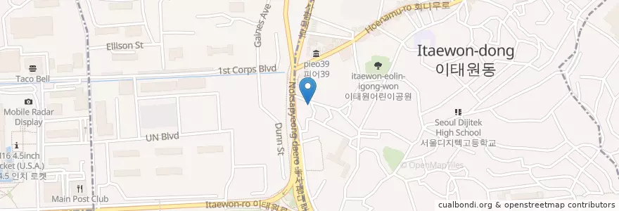 Mapa de ubicacion de Trevia en Corea Del Sud, Seul, 용산구, 용산2가동.