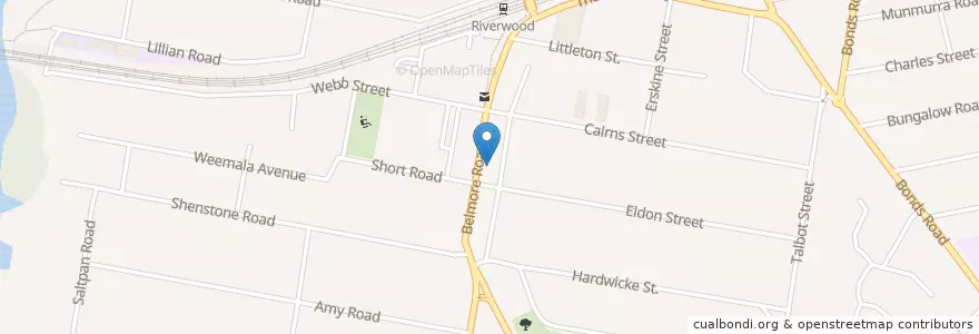 Mapa de ubicacion de Subway en Australien, Neusüdwales, Georges River Council, Sydney.