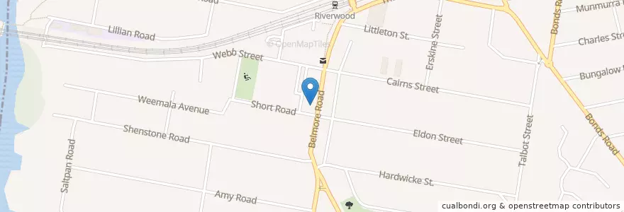 Mapa de ubicacion de KFC en Australia, New South Wales, Georges River Council, Sydney.
