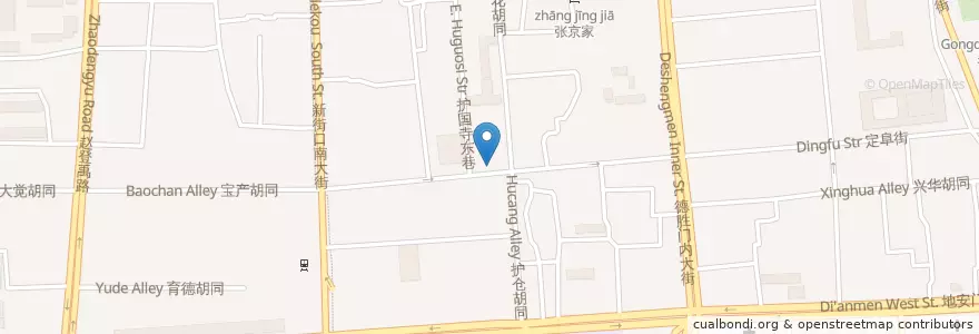 Mapa de ubicacion de 护国寺网吧 en China, Pequim, Hebei, 西城区.