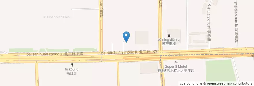 Mapa de ubicacion de 北京国都医院 en 중국, 베이징시, 허베이성, 海淀区.