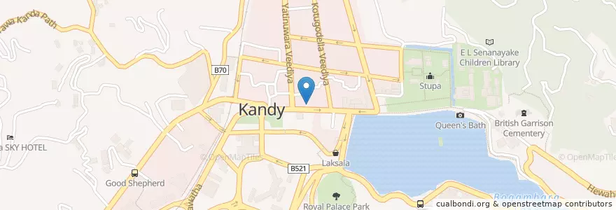 Mapa de ubicacion de Malldine Restaurant en Sri Lanka, Central Province, Kandy District.