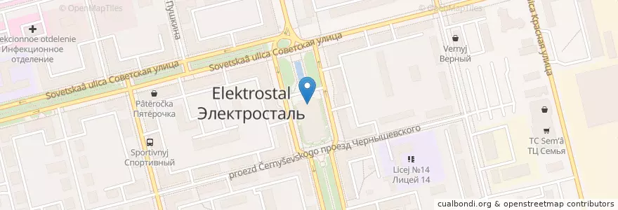 Mapa de ubicacion de ДК "Октябрь" en Russia, Distretto Federale Centrale, Oblast' Di Mosca, Городской Округ Электросталь.
