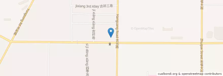 Mapa de ubicacion de 西安秋林(吉祥店) en 中国, 陕西省, 西安市, 雁塔区.