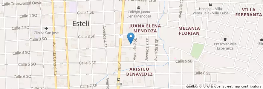 Mapa de ubicacion de Doña Carmen en Nikaragua, Estelí, Estelí (Municipio), Estelí.
