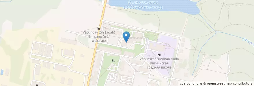 Mapa de ubicacion de Отделение связи №601390 en Rusia, Distrito Federal Central, Óblast De Vladímir, Судогодский Район, Вяткинское Сельское Поселение.