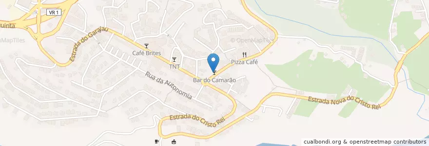 Mapa de ubicacion de Bar do Camarão en Portekiz, Santa Cruz, Caniço.