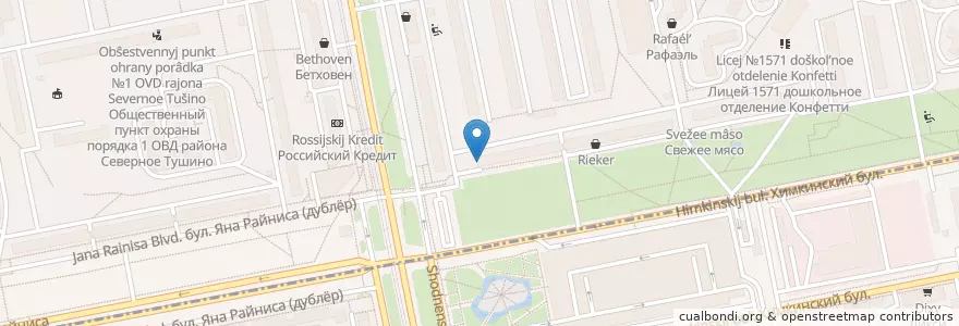 Mapa de ubicacion de ВТБ en 러시아, Центральный Федеральный Округ, Москва, Северо-Западный Административный Округ.