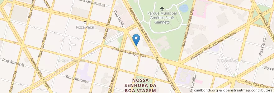 Mapa de ubicacion de Chinna Food en Brasilien, Südosten, Minas Gerais, Região Geográfica Intermediária De Belo Horizonte, Região Metropolitana De Belo Horizonte, Microrregião Belo Horizonte, Belo Horizonte.