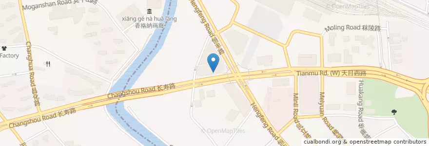 Mapa de ubicacion de 招商银行 en 中国, 上海市, 静安区.