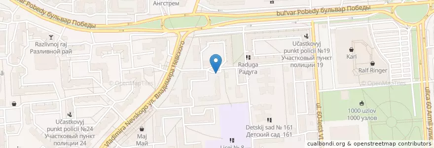 Mapa de ubicacion de Артезианский источник en Rusland, Centraal Federaal District, Oblast Voronezj, Городской Округ Воронеж.