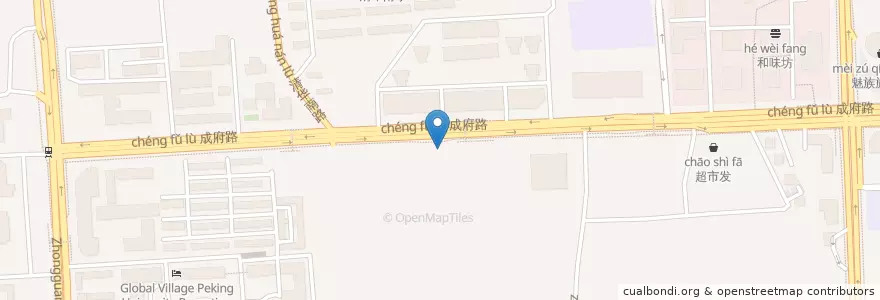 Mapa de ubicacion de 城府兰旗营 en Cina, Pechino, Hebei, 海淀区.