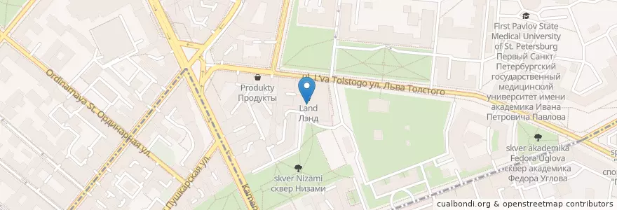 Mapa de ubicacion de Coffeeshop Company en ロシア, 北西連邦管区, レニングラード州, サンクト ペテルブルク, Петроградский Район.